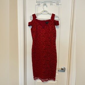 Enfocus Studio Red Lace Dress